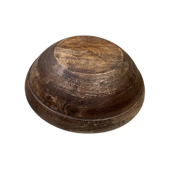 Large Round Decorative Wooden Bowl - Picture 1 of 5